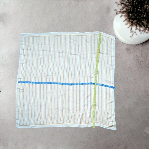 Cleobella Blue Striped Sky Lightweight Vegan Silky Scarf One Size - Picture 4 of 7